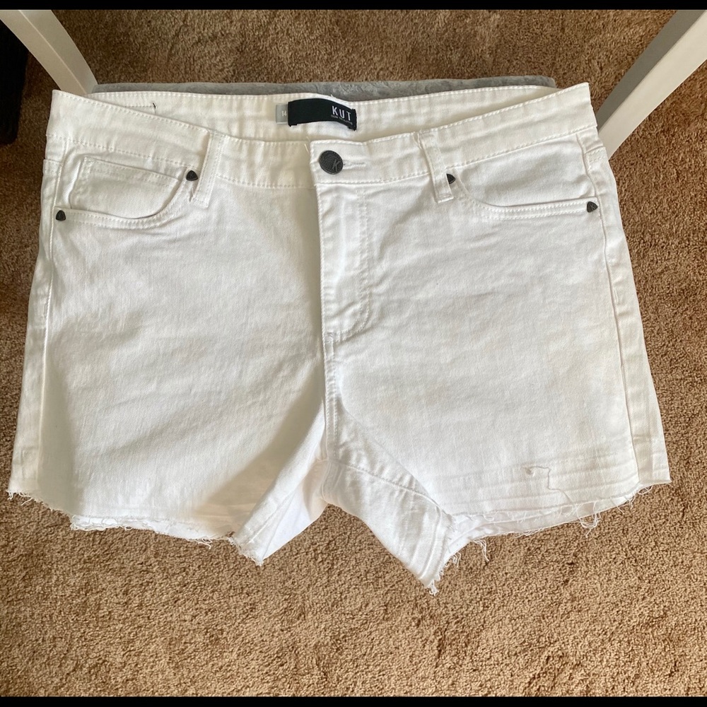 Andrea White Jean Shorts